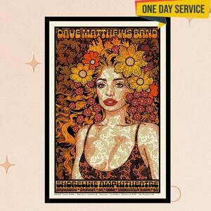 Dave Matthews Band Mountain View Ca Aug 23 2025 Concert Poster